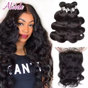 Brazilian Hair weave 3/4 Bundle with closure